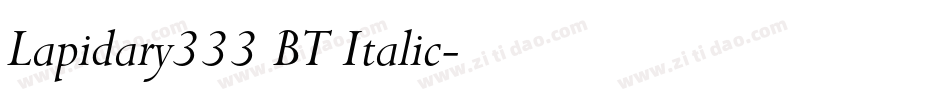 Lapidary333 BT Italic字体转换